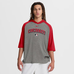 Cincinnati Reds Nike Authentic Collection Flux Dri-FIT Raglan 3/4-Sleeve Hooded T-Shirt | MLB Sale