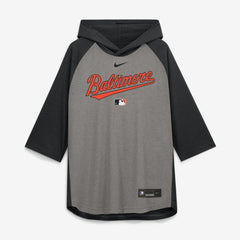 Baltimore Orioles Nike Authentic Collection Flux Dri-FIT Raglan 3/4-Sleeve Hooded T-Shirt | MLB Shop