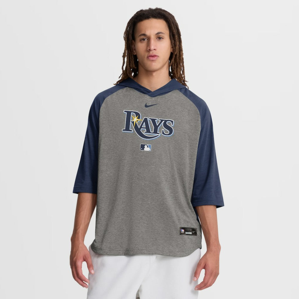 Tampa Bay Rays Nike Authentic Collection Flux Dri-FIT Raglan 3/4-Sleeve Hooded T-Shirt | MLB New