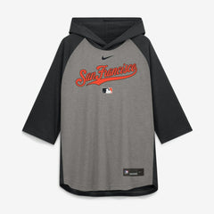 San Francisco Giants Nike Authentic Collection Flux Dri-FIT Raglan 3/4-Sleeve Hooded T-Shirt | MLB US