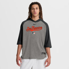 San Francisco Giants Nike Authentic Collection Flux Dri-FIT Raglan 3/4-Sleeve Hooded T-Shirt | MLB US