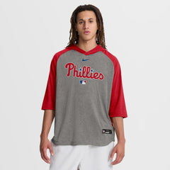 Philadelphia Phillies Nike Authentic Collection Flux Dri-FIT Raglan 3/4-Sleeve Hooded T-Shirt | MLB Near me