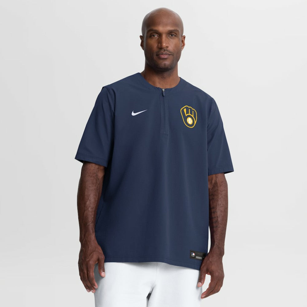 Milwaukee Brewers Nike Authentic Collection Dri-FIT Quarter-Zip Windshirt | MLB Shop