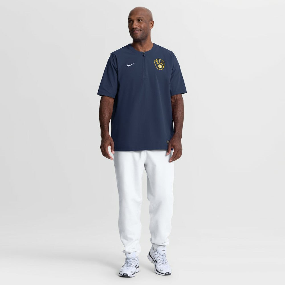 Milwaukee Brewers Nike Authentic Collection Dri-FIT Quarter-Zip Windshirt | MLB Shop