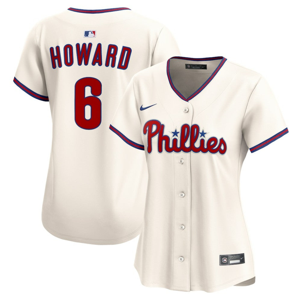 Ryan Howard Philadelphia Phillies Nike Women's Alternate 2 Limited Jersey – Cream | MLB Discount