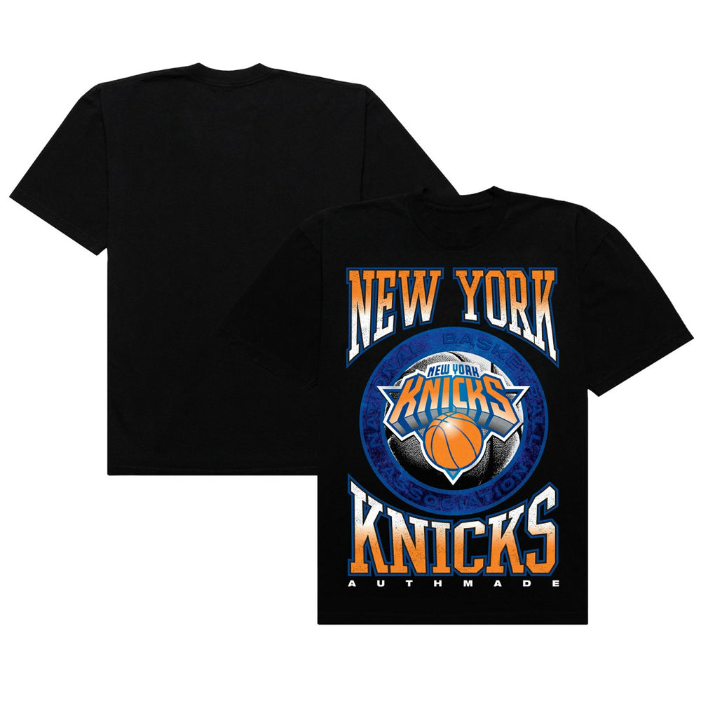 New York Knicks Authmade Vintage Metal Premium Heavyweight T-Shirt On Sale