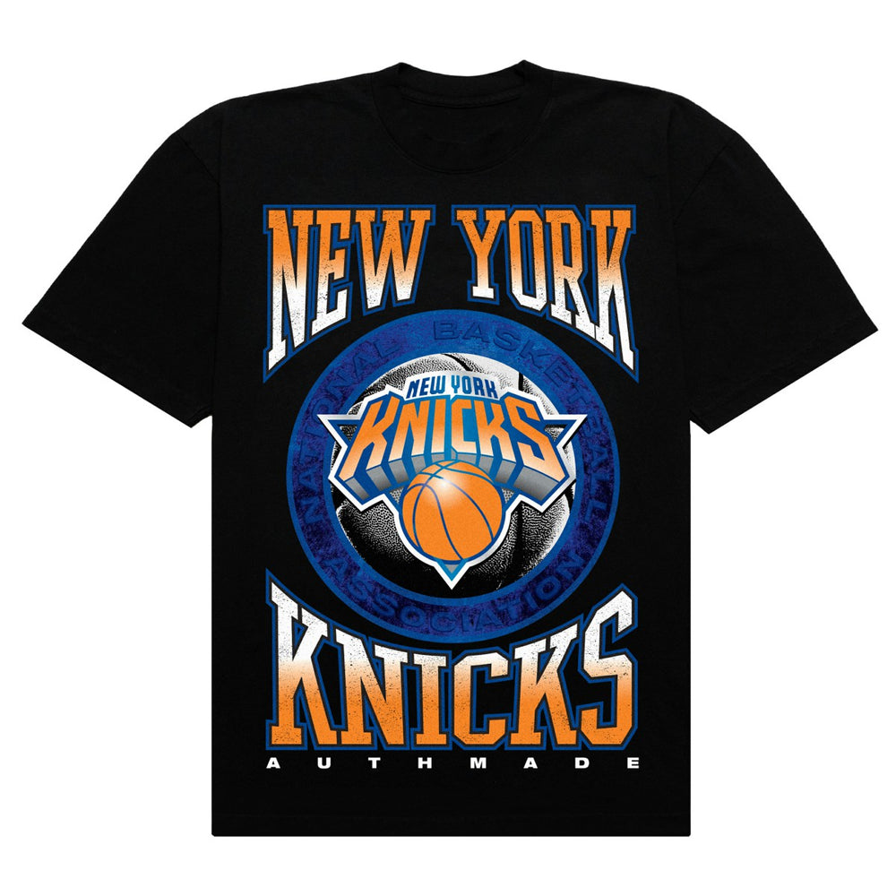 New York Knicks Authmade Vintage Metal Premium Heavyweight T-Shirt On Sale