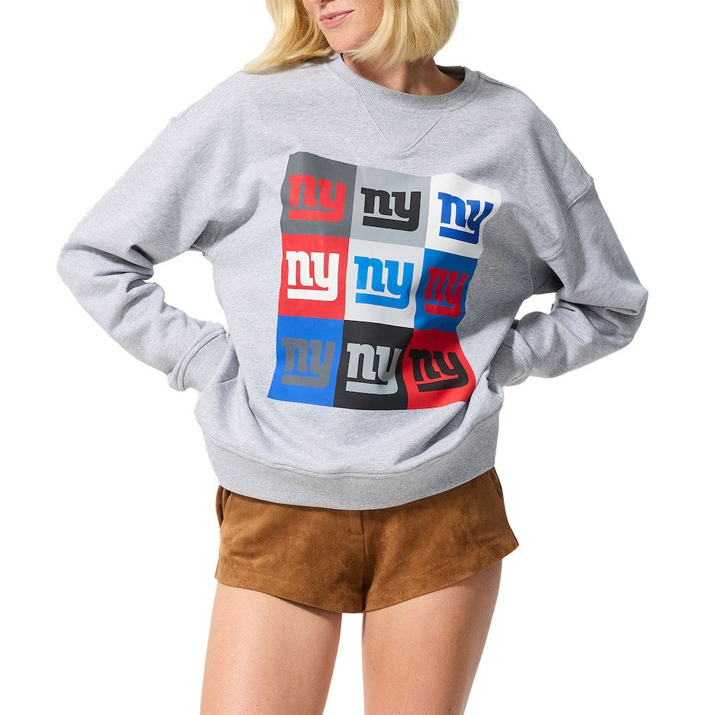 New York Giants  Terez Women's Technicolor Oversized Sweatshirt