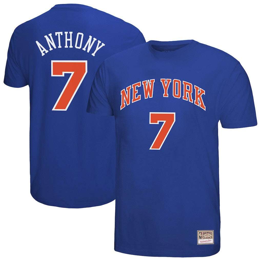 Carmelo Anthony New York Knicks Hardwood Classics Retro Name & Number T-Shirt Discount