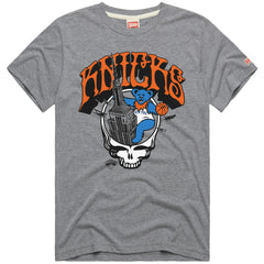 New York Knicks x Grateful Dead Homage Skull Tri-Blend T-Shirt On Sale