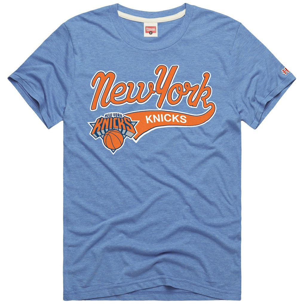 New York Knicks Homage Script Tri-Blend T-Shirt Discount