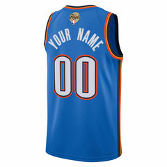 Oklahoma City Thunder Unisex 2025 NBA Finals Patch Custom Swingman Jersey Online