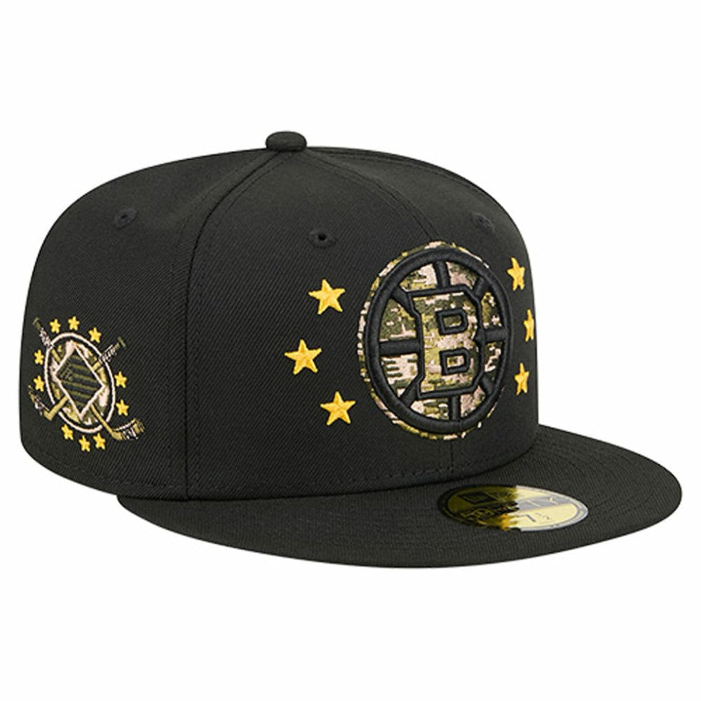 Boston Bruins New Era Military Appreciation Digital Camo Stars 59FIFTY Fitted Hat On Sale