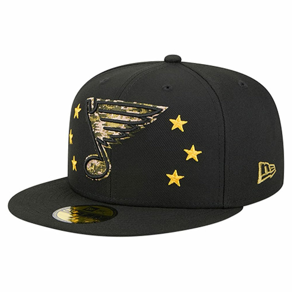 St. Louis Blues New Era Military Appreciation Digital Camo Stars 59FIFTY Fitted Hat For Sale