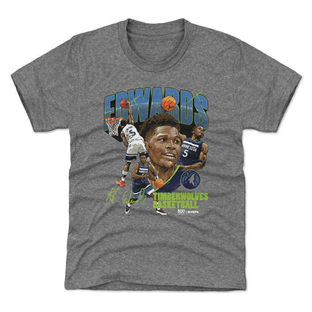 Anthony Edwards Minnesota Timberwolves 500 Level Youth Collage T-Shirt Outlet