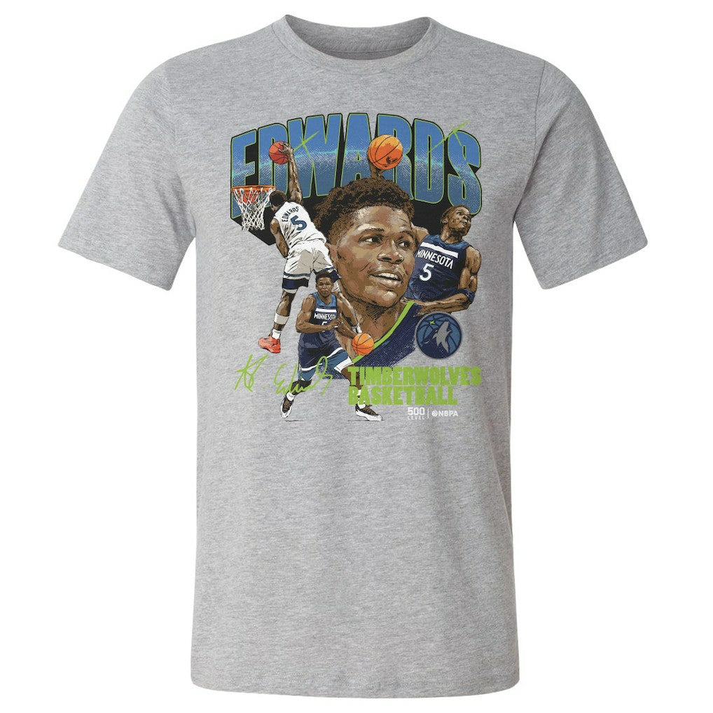 Anthony Edwards Minnesota Timberwolves 500 Level Collage T-Shirt Discount