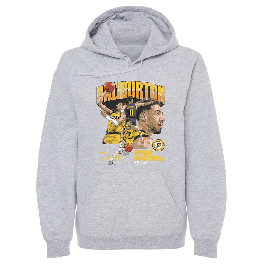 Tyrese Haliburton Indiana Pacers 500 Level Collage Pullover Hoodie New