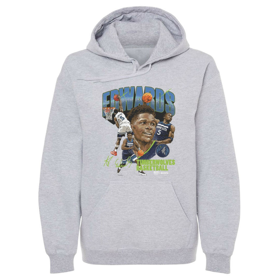 Anthony Edwards Minnesota Timberwolves 500 Level Collage Pullover Hoodie Discount