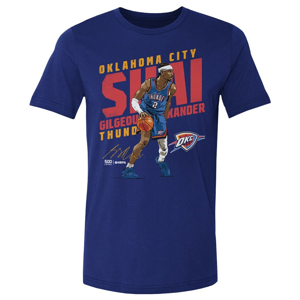 Shai Gilgeous-Alexander Oklahoma City Thunder 500 Level Slant T-Shirt On Sale