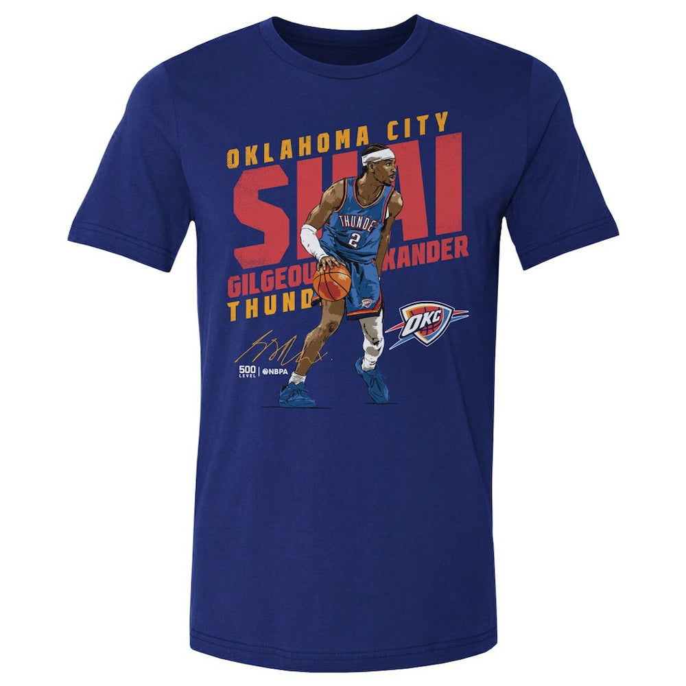 Shai Gilgeous-Alexander Oklahoma City Thunder 500 Level Slant T-Shirt On Sale