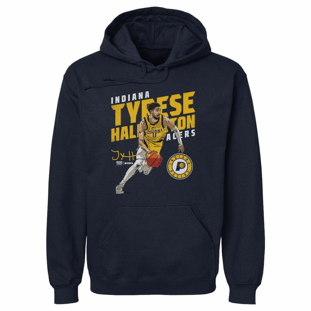 Tyrese Haliburton Indiana Pacers 500 Level Slant Pullover Hoodie Outlet