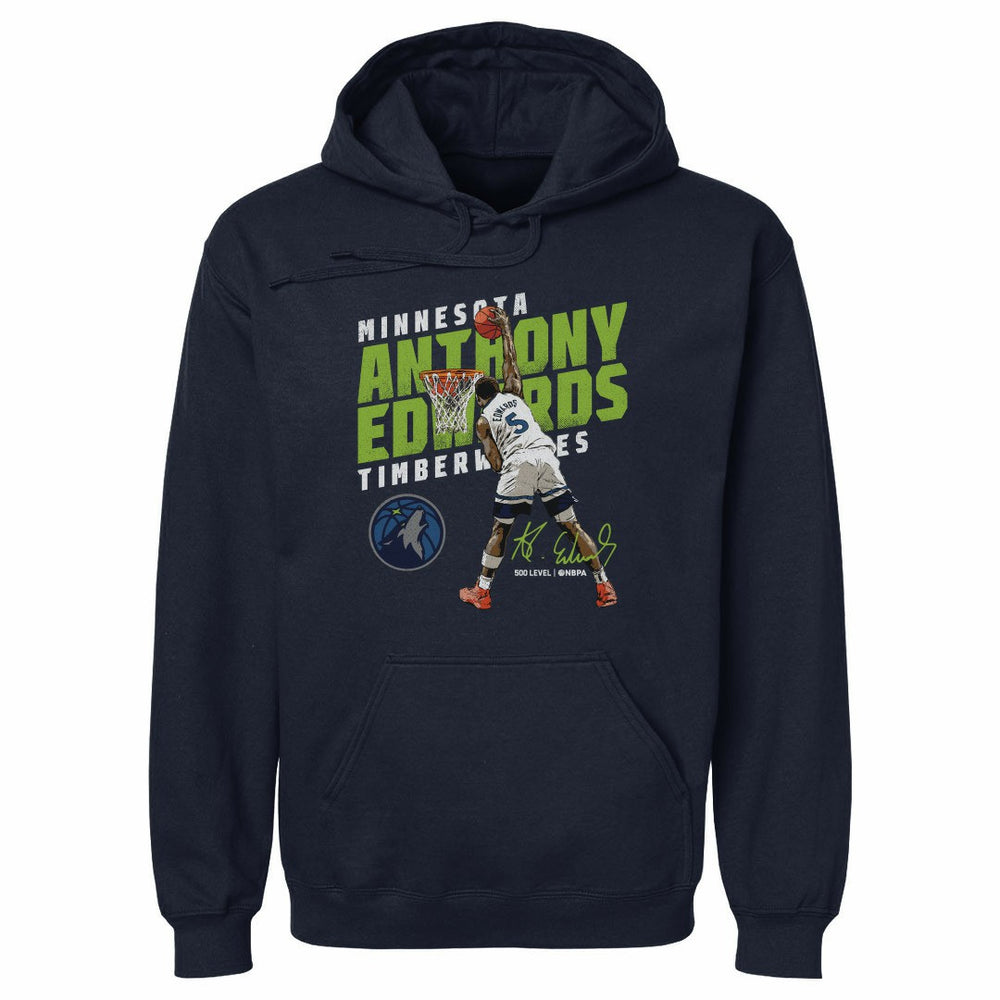 Anthony Edwards Minnesota Timberwolves 500 Level Slant Pullover Hoodie On Sale