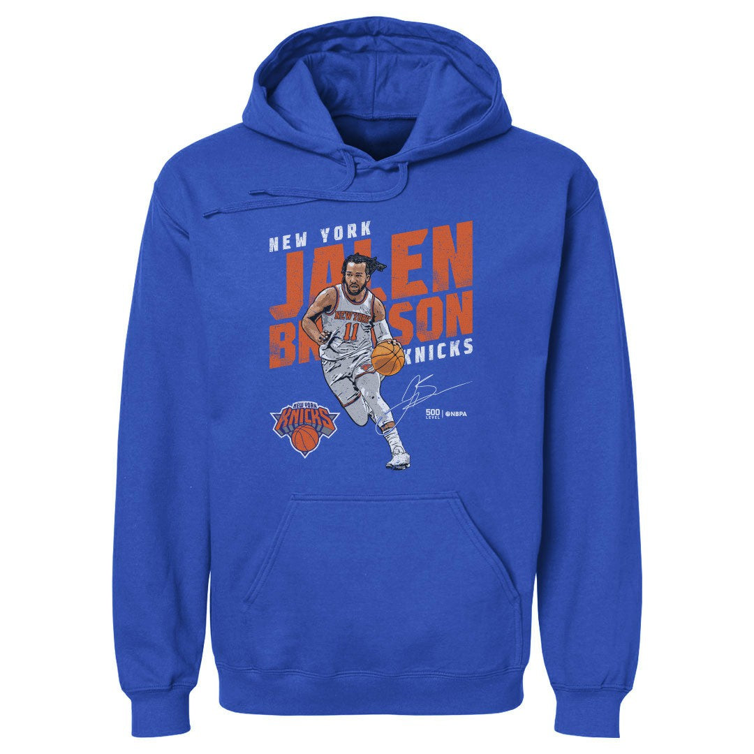Jalen Brunson New York Knicks 500 Level Slant Pullover Hoodie On Sale
