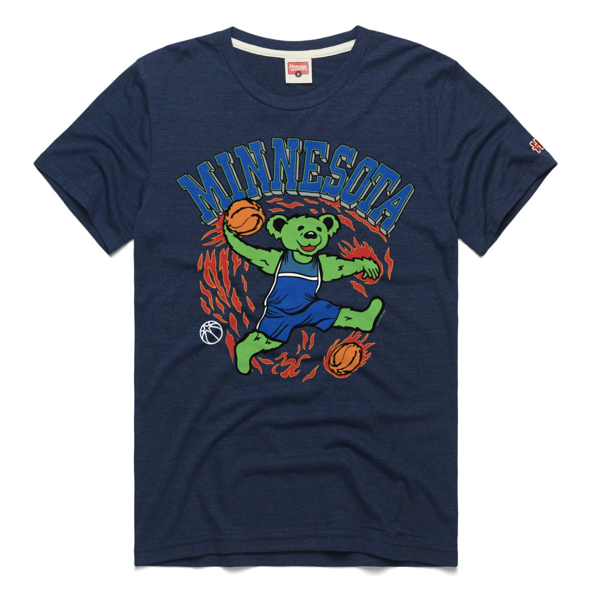 Minnesota Timberwolves Homage Unisex Grateful Dead Tri-Blend T-Shirt Online