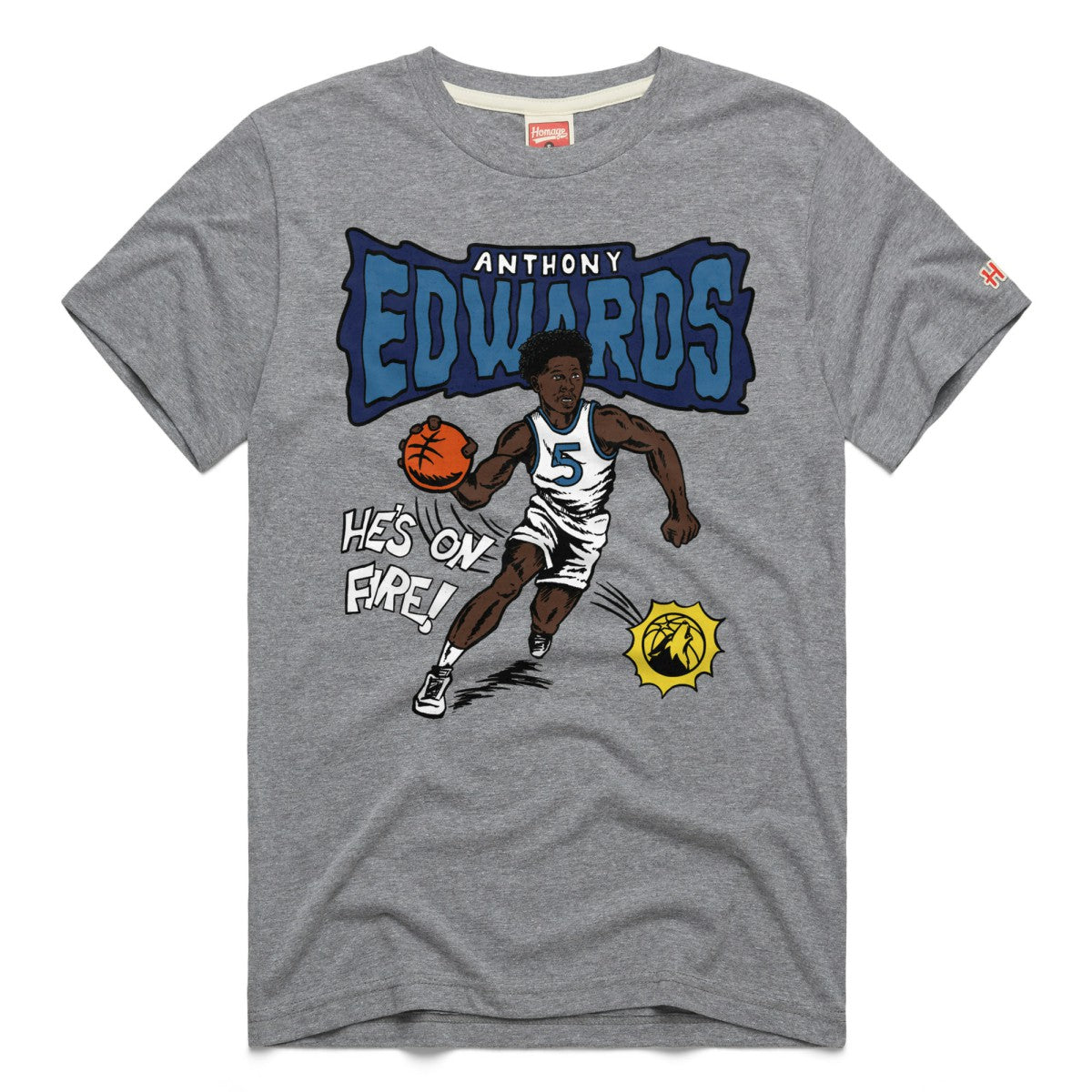 Anthony Edwards Minnesota Timberwolves Homage Unisex Comic Book Tri-Blend T-Shirt Outlet