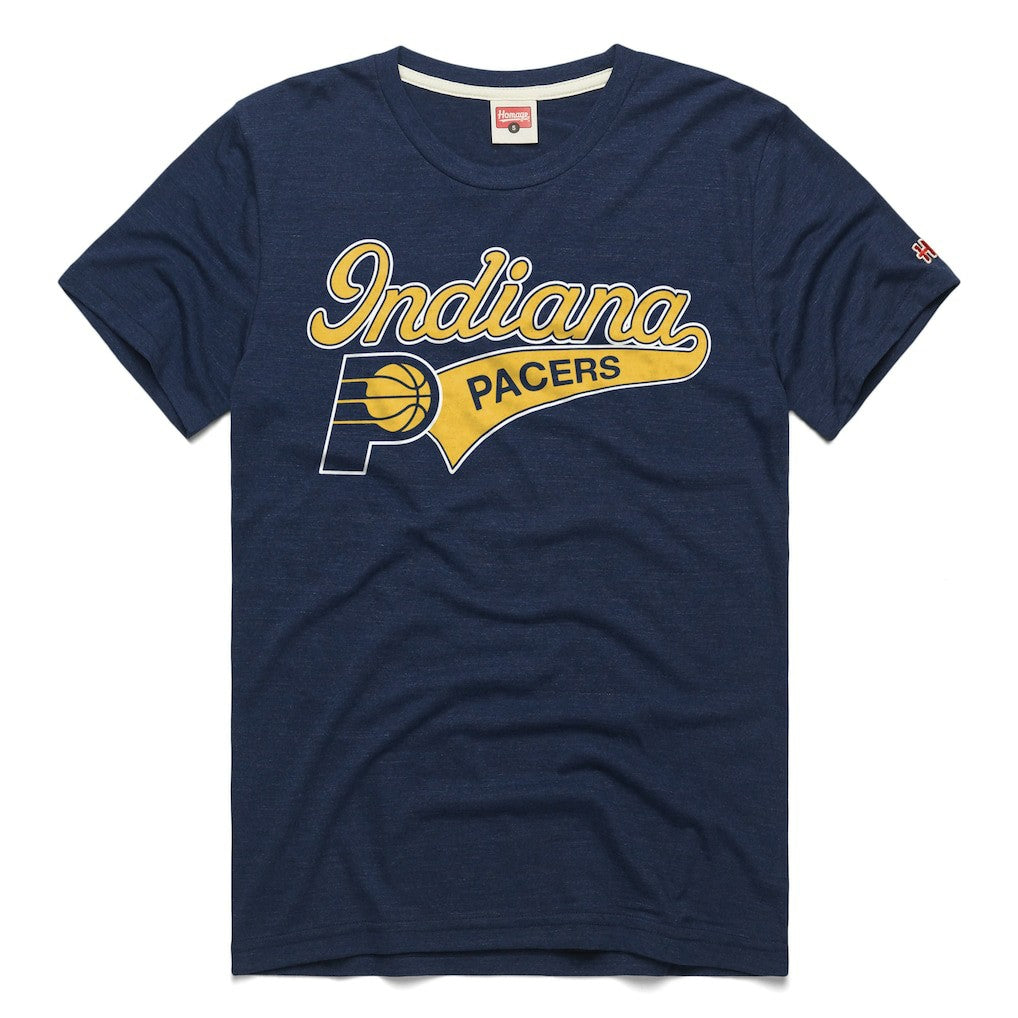 Indiana Pacers Homage Unisex Script Tri-Blend T-Shirt Online