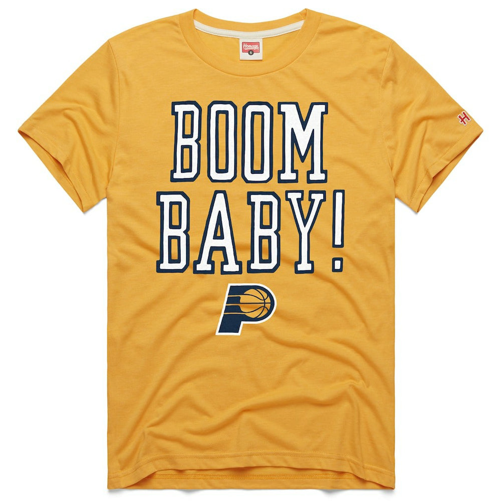 Indiana Pacers Homage Unisex Boom Baby Tri-Blend T-Shirt On Sale