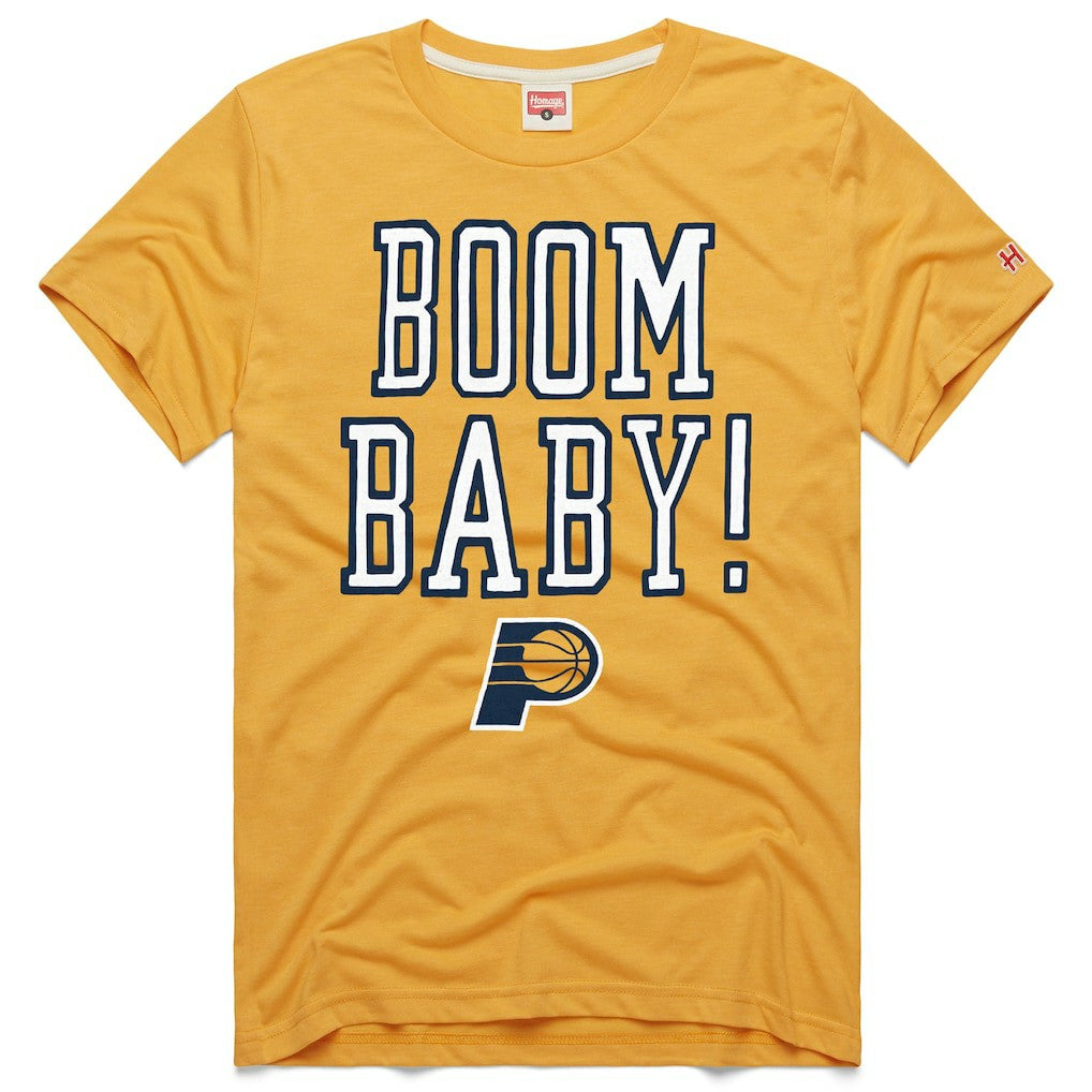 Indiana Pacers Homage Unisex Boom Baby Tri-Blend T-Shirt On Sale