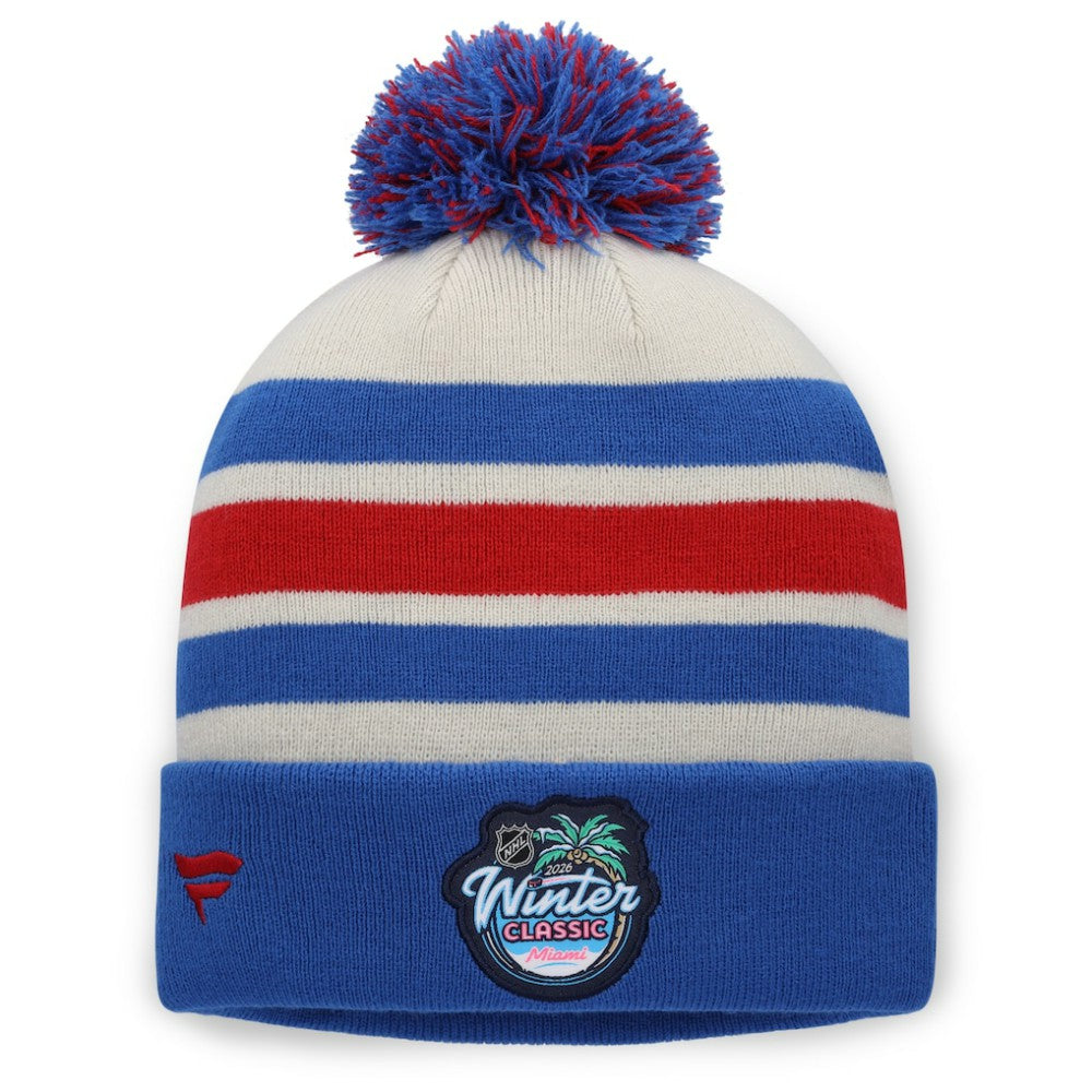 New York Rangers Fanatics 2026 NHL Winter Classic Cuffed Pom Knit Hat Online