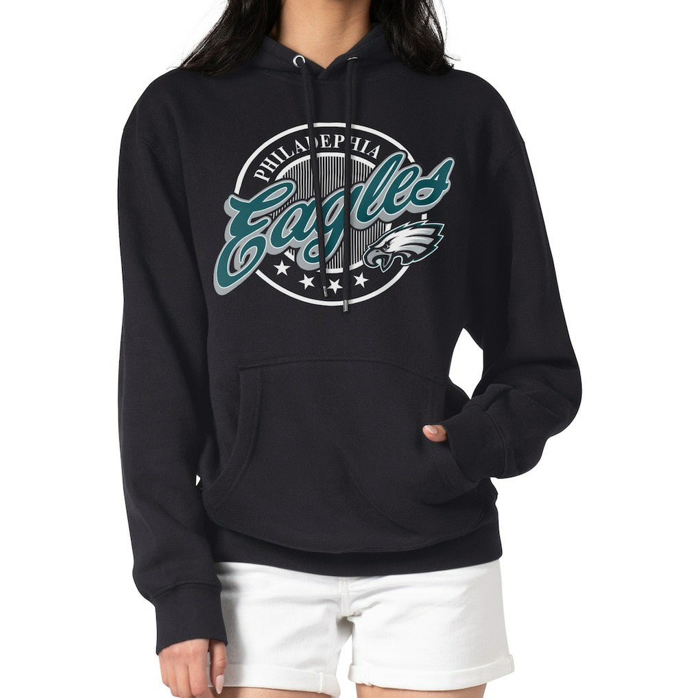 Philadelphia Eagles  G-III 4Her by Carl Banks Women's Pinstripe Circle Fleece Pullover Hoodie
