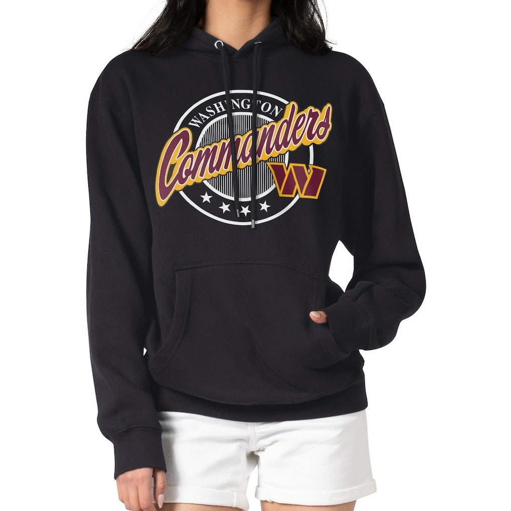 Washington Commanders  G-III 4Her by Carl Banks Women's Pinstripe Circle Fleece Pullover Hoodie