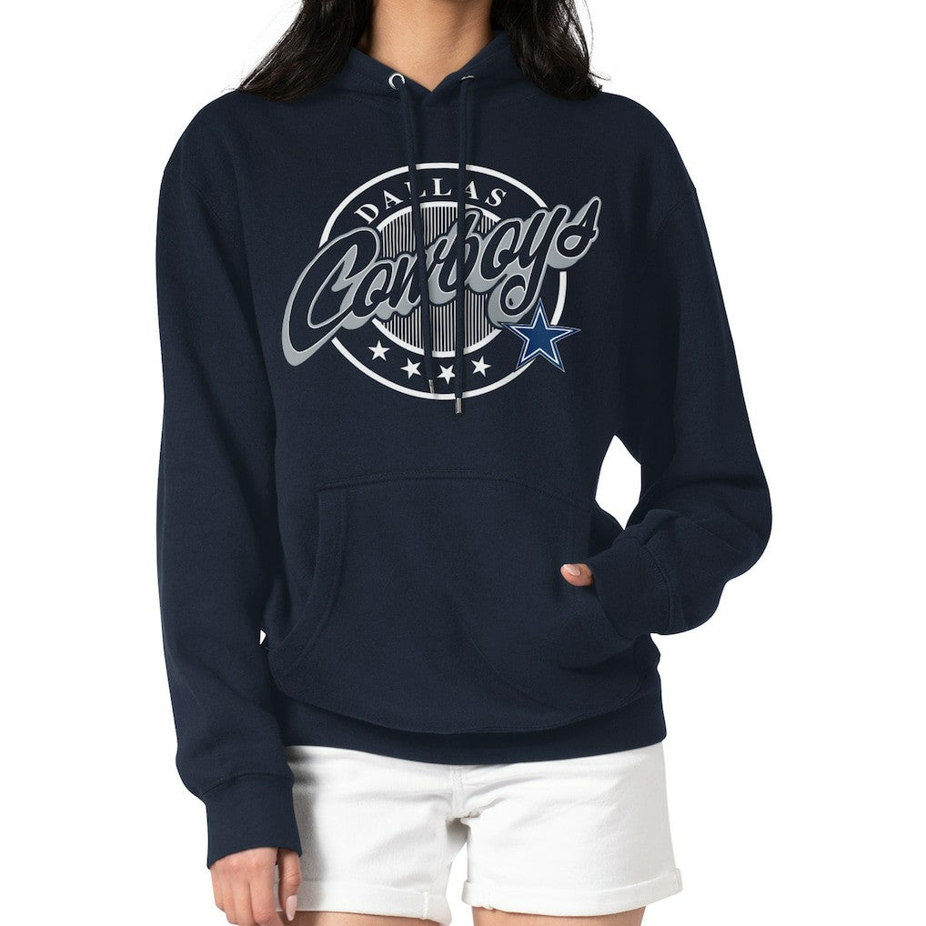 Dallas Cowboys  G-III 4Her by Carl Banks Women's Pinstripe Circle Fleece Pullover Hoodie