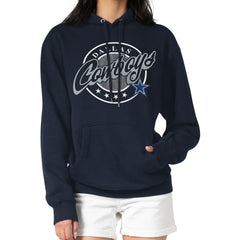 Dallas Cowboys  G-III 4Her by Carl Banks Women's Pinstripe Circle Fleece Pullover Hoodie
