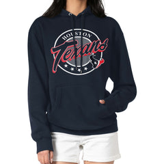 Houston Texans  G-III 4Her by Carl Banks Women's Pinstripe Circle Fleece Pullover Hoodie