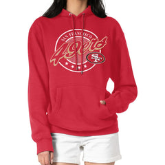 San Francisco 49ers  G-III 4Her by Carl Banks Women's Pinstripe Circle Fleece Pullover Hoodie