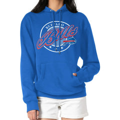 Buffalo Bills  G-III 4Her by Carl Banks Women's Pinstripe Circle Fleece Pullover Hoodie