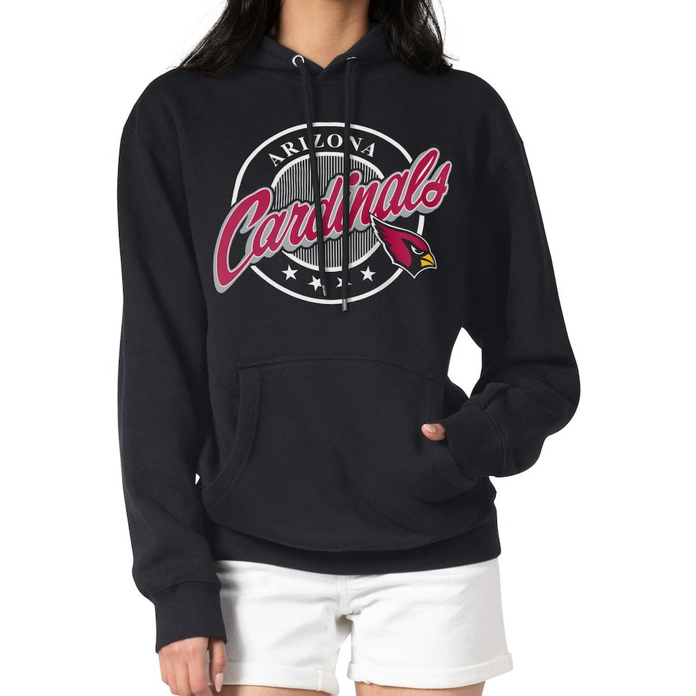 Arizona Cardinals  G-III 4Her by Carl Banks Women's Pinstripe Circle Fleece Pullover Hoodie