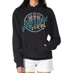 Jacksonville Jaguars  G-III 4Her by Carl Banks Women's Pinstripe Circle Fleece Pullover Hoodie