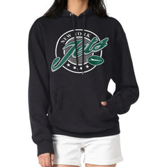 New York Jets  G-III 4Her by Carl Banks Women's Pinstripe Circle Fleece Pullover Hoodie