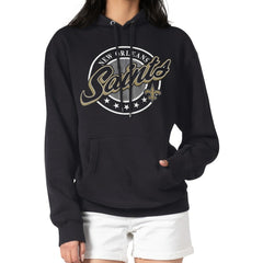 New Orleans Saints  G-III 4Her by Carl Banks Women's Pinstripe Circle Fleece Pullover Hoodie