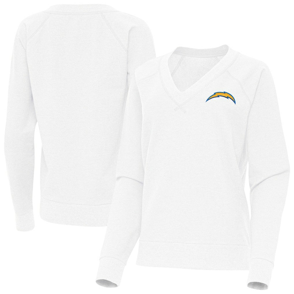 Los Angeles Chargers  Antigua Women's Varsity Tri-Blend V-Neck Long Sleeve T-Shirt