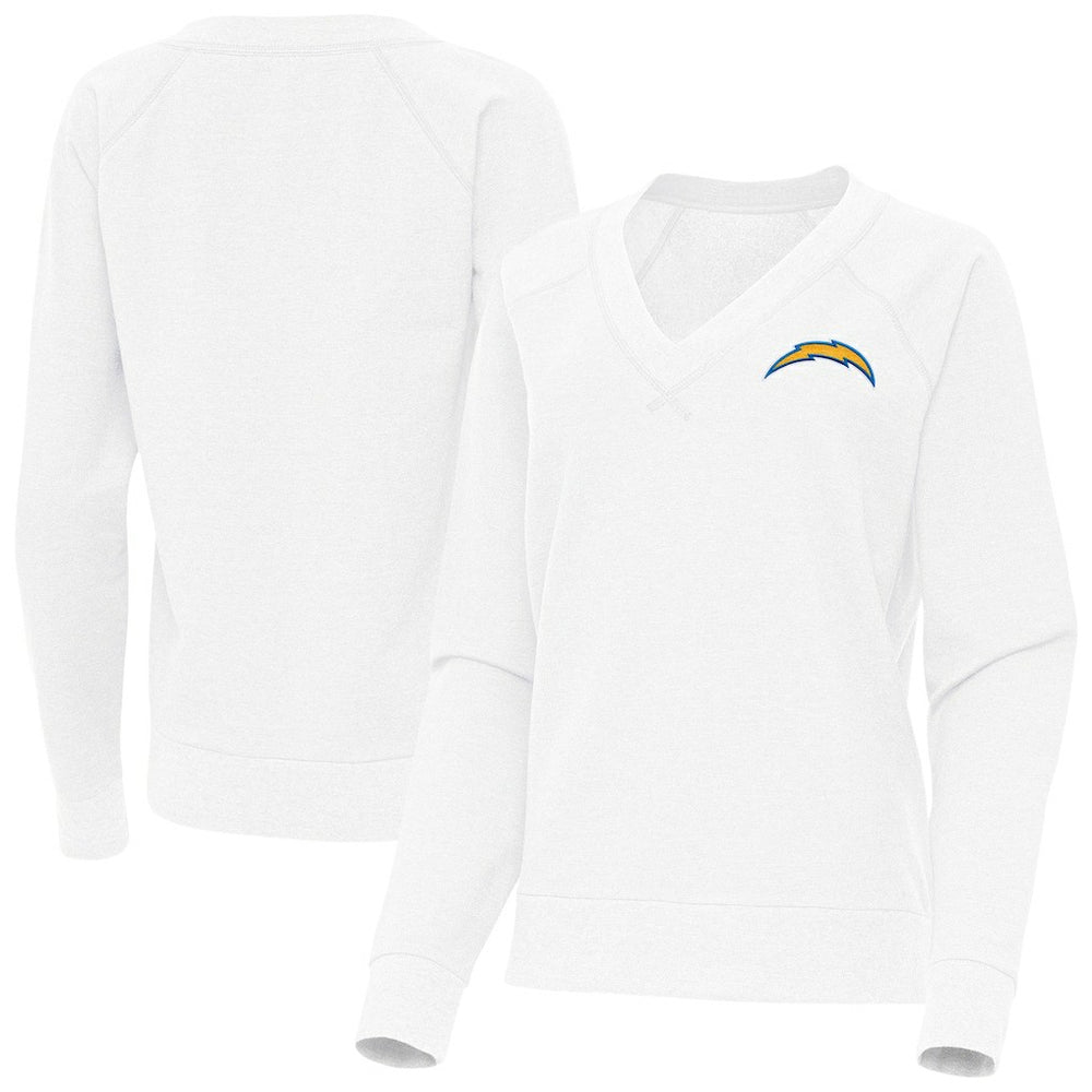 Los Angeles Chargers  Antigua Women's Varsity Tri-Blend V-Neck Long Sleeve T-Shirt