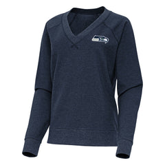 Seattle Seahawks  Antigua Women's Varsity Tri-Blend V-Neck Long Sleeve T-Shirt