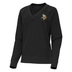 Minnesota Vikings  Antigua Women's Varsity Tri-Blend V-Neck Long Sleeve T-Shirt