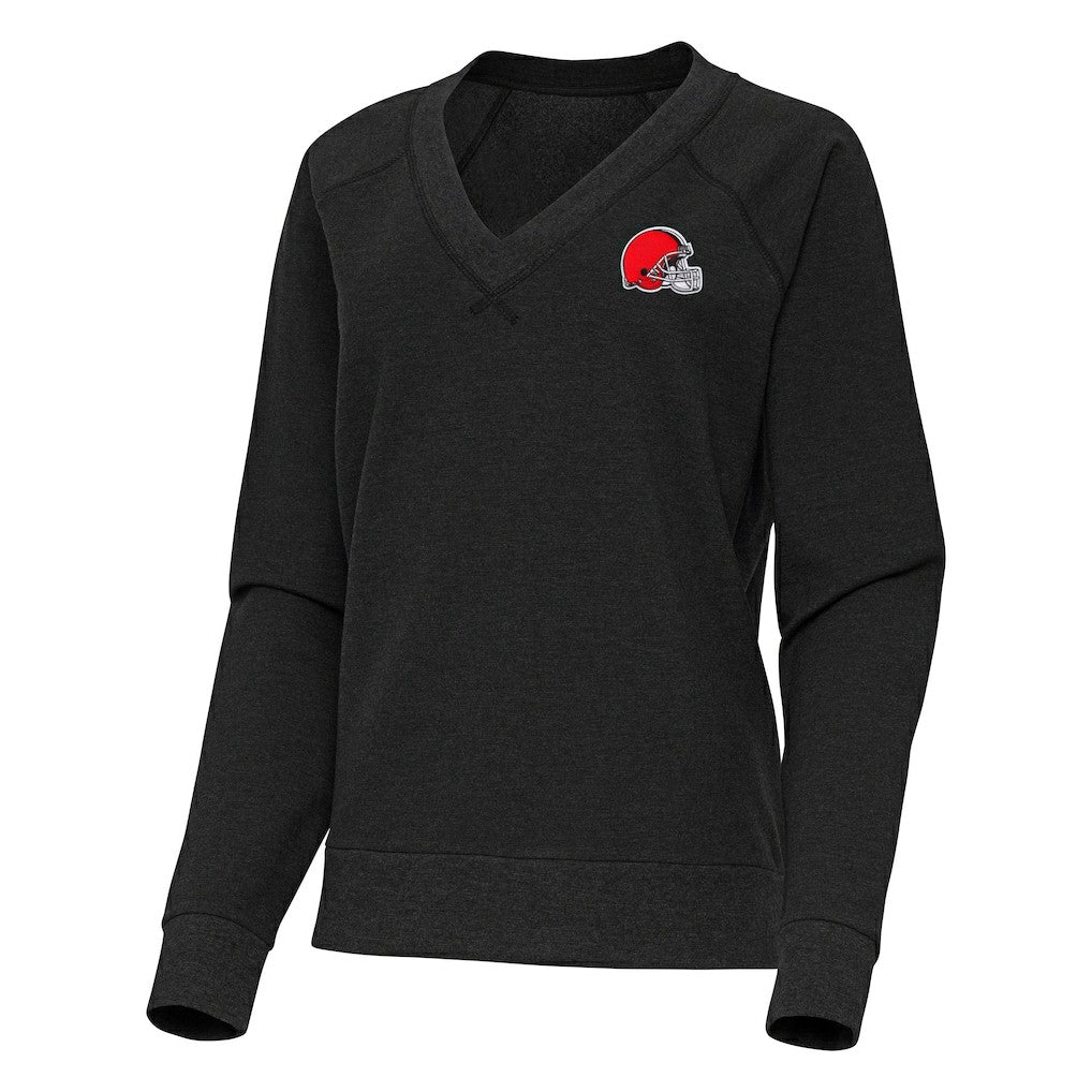 Cleveland Browns  Antigua Women's Varsity Tri-Blend V-Neck Long Sleeve T-Shirt