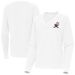 Cleveland Browns  Antigua Women's Varsity Tri-Blend V-Neck Long Sleeve T-Shirt